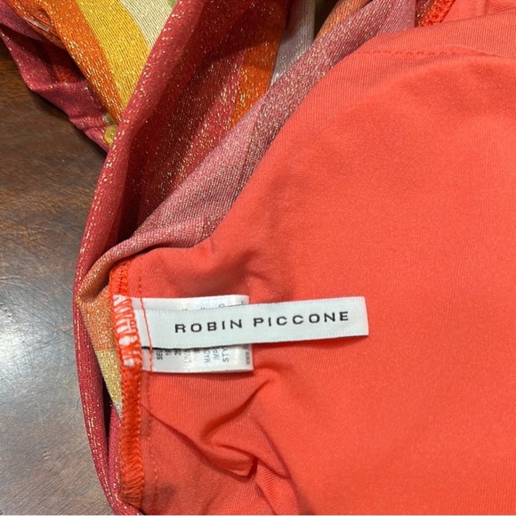 Robin Piccone Greta Swim Top Sz Medium Shimmer Multicolored New - Picture 7 of 7